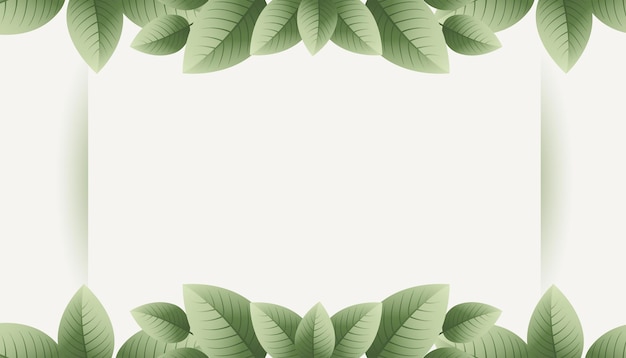 Free vector botanical leaves background with text space