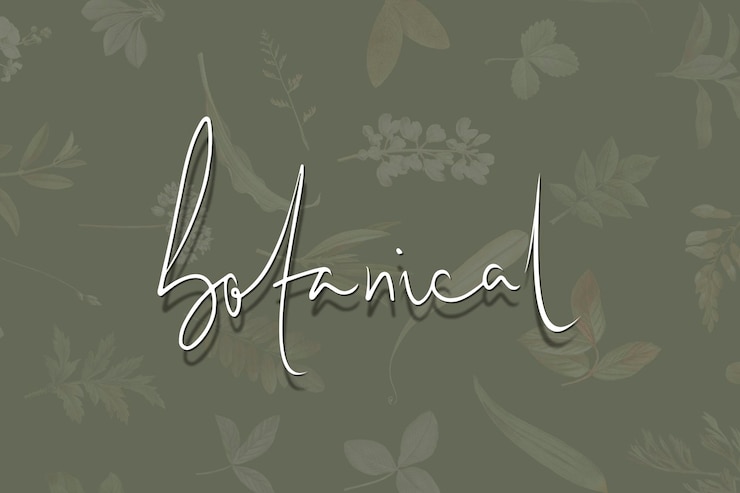 Free Vector botanical lettering