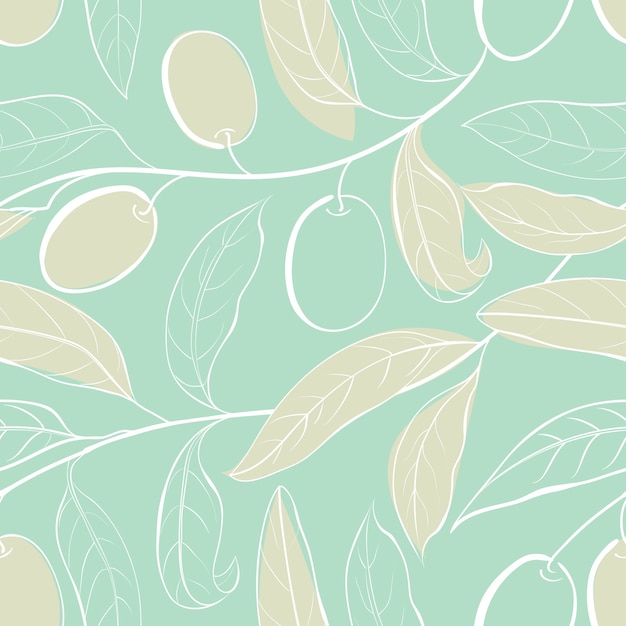 Free vector botanical seamless pattern