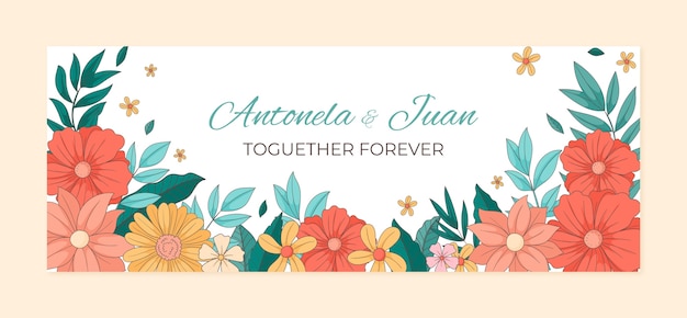 Botanical wedding facebook cover