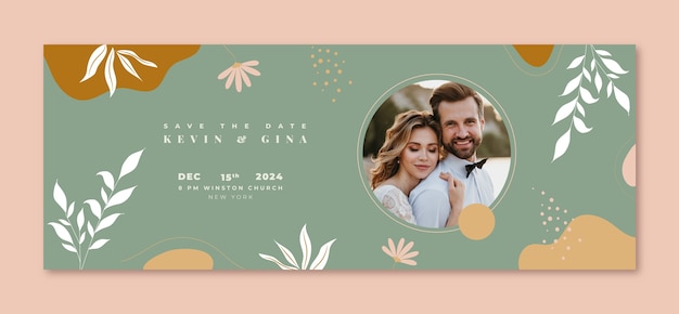 botanical wedding facebook cover