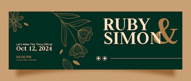 Botanical wedding   twitter header