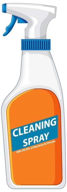 Free vector a bottle of cleaning spay on white background