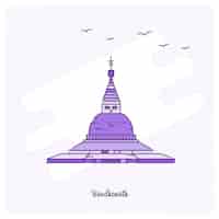 Free vector boudhanath landmark