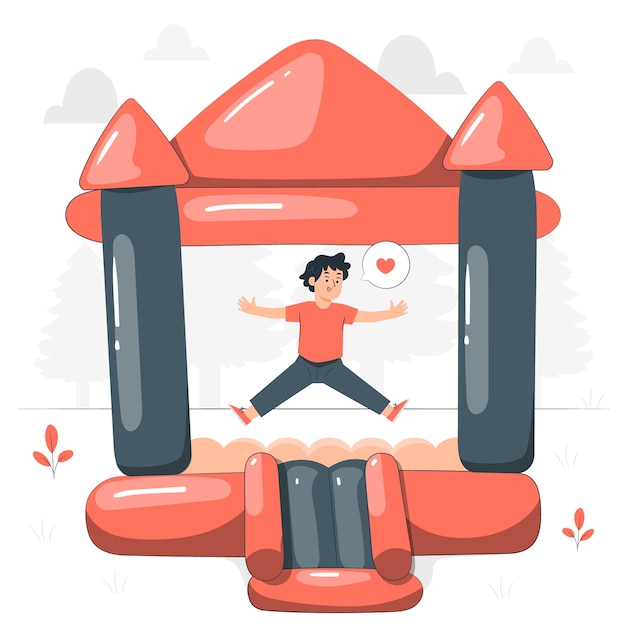 Bouncy castle concept illustration