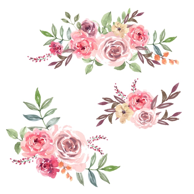 水彩花 画像 無料のベクター ストックフォト Psd