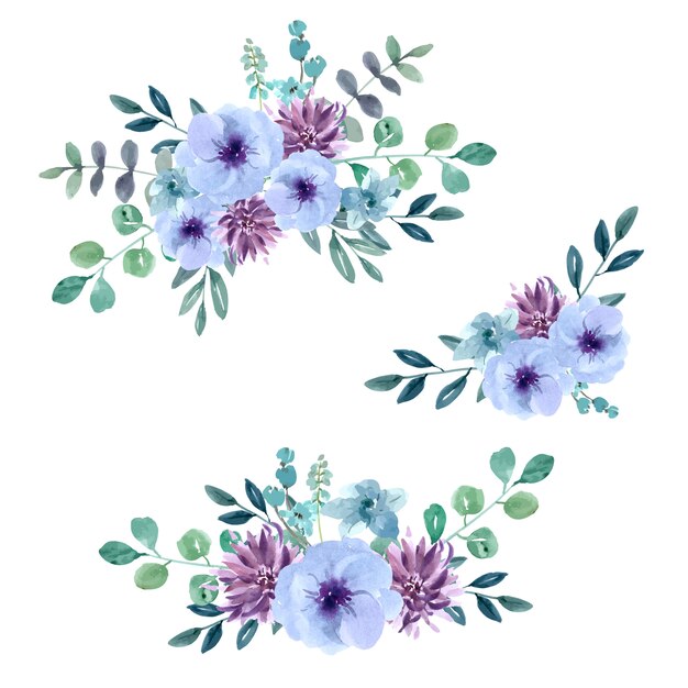 특별한 날, 창의적인 수채화를위한 꽃다발 카드