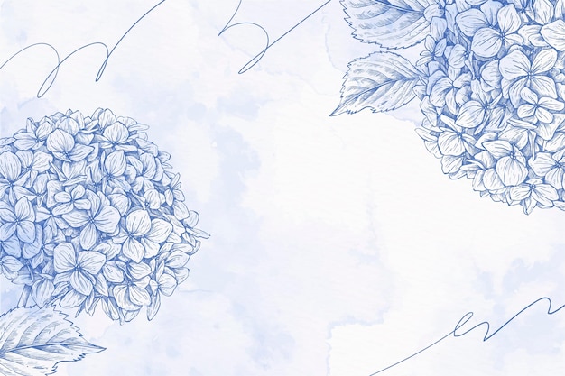 花粉の花束パステル手描きの背景