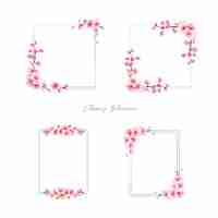 Free vector bouquet with cherry blossom concept design watercolor illustration