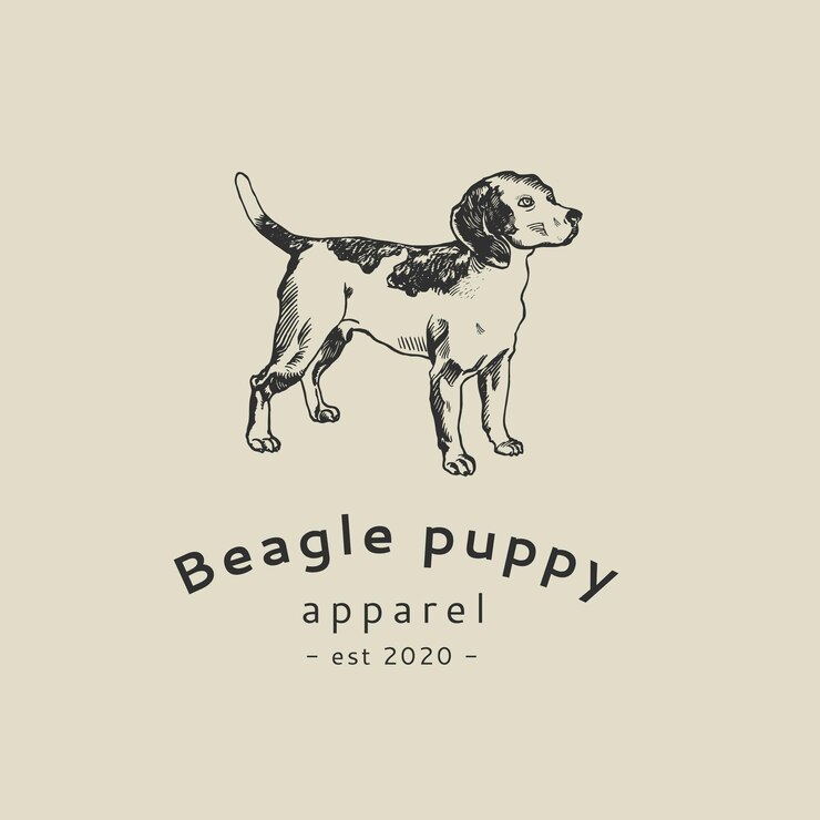 Free Vector boutique business logo template in vintage dog beagle theme