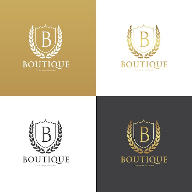 Vettore gratuito collezione logo boutique