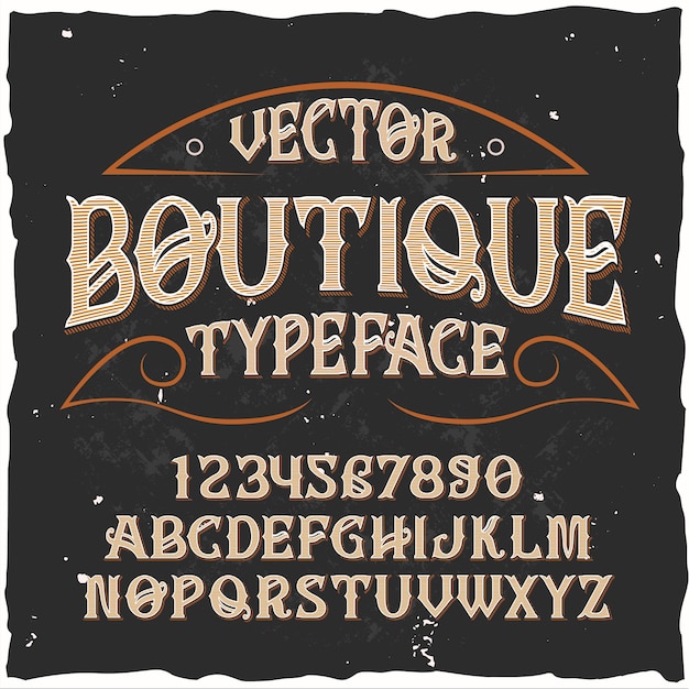 Free vector boutique typeface