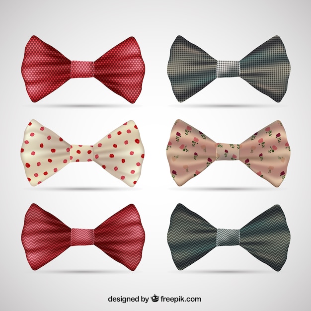 Free vector bow ties collection