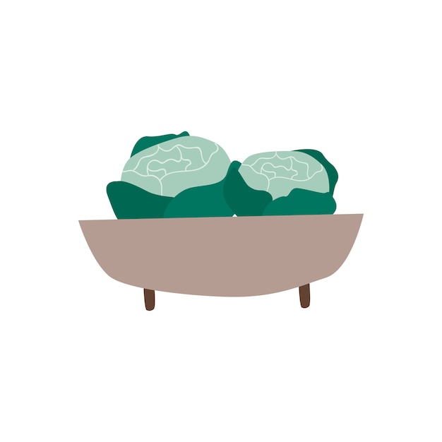 Бесплатное векторное изображение Чаша с органическим зеленым вектором здоровой пищи