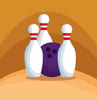 Vettore gratuito campionato di bowling