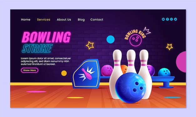 Bowling design template