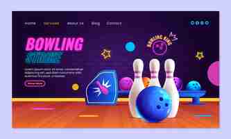 Free vector bowling design template