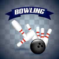 Vettore gratuito bowling che cade