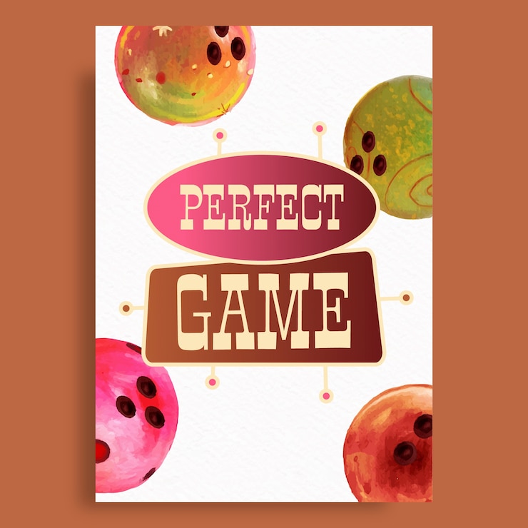 मुफ़्त वेक्टर bowling poster design template