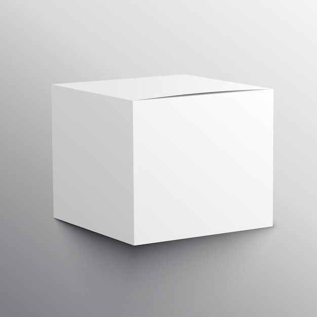 Реалистичный дизайн шаблона макета пустой коробки