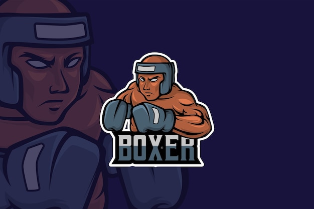 Boxer team - esport logo template