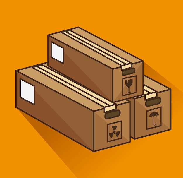 Free vector boxes carton packing delivery service