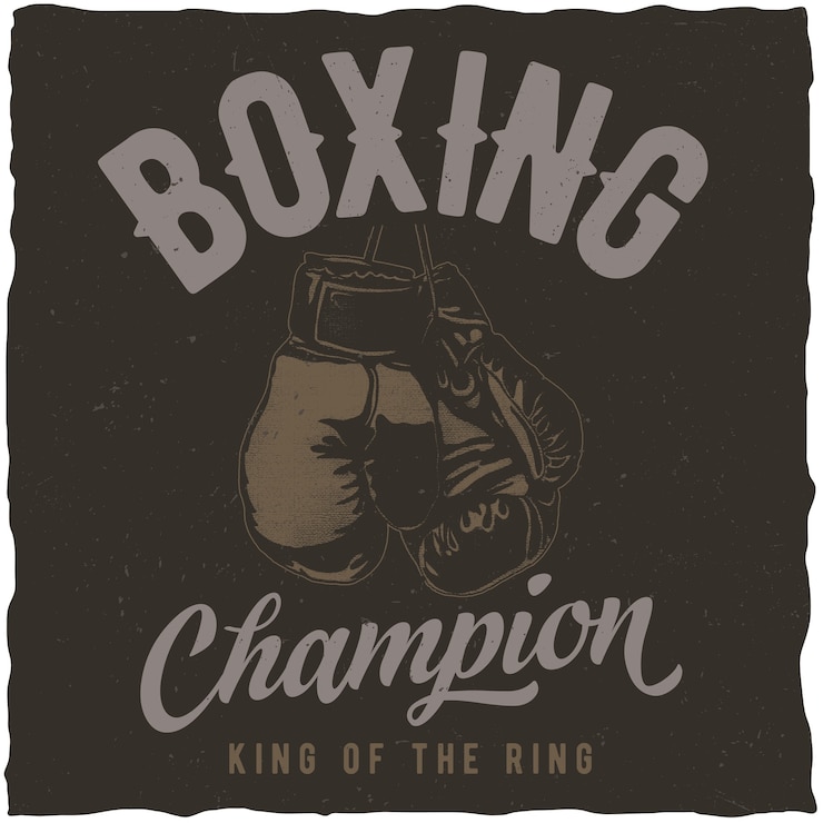 Free Vector boxign championship poster