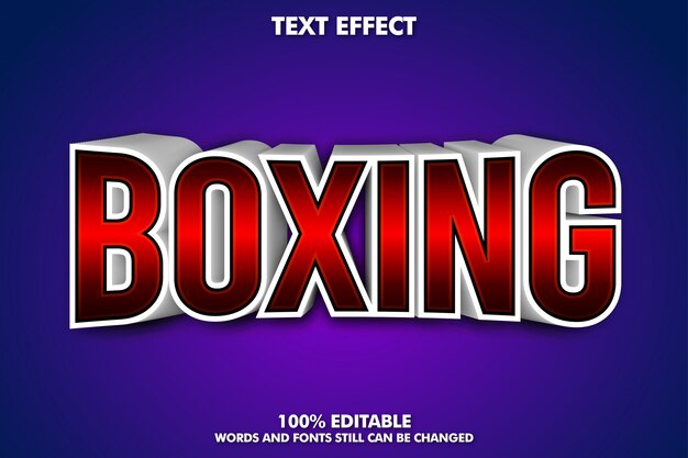 Boxing banner - editable 3D text effect