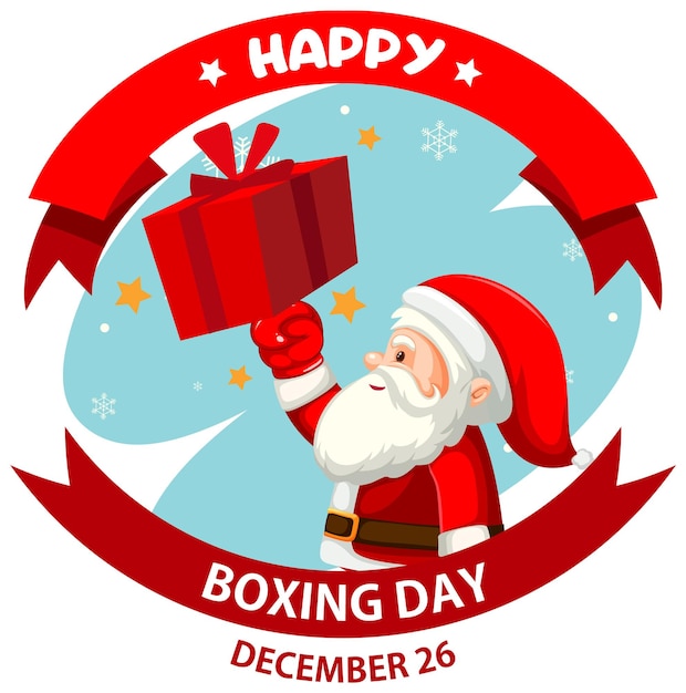 Free vector boxing day banner design