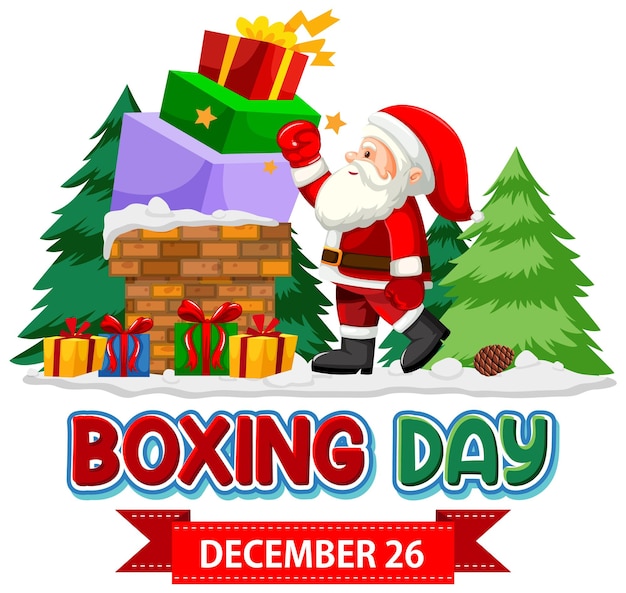 Free vector boxing day banner design