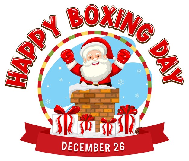 Vettore gratuito disegno boxing day banner