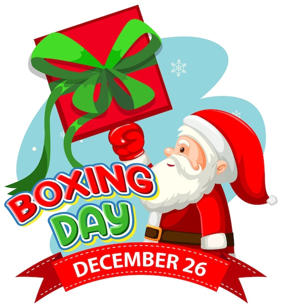 Free vector boxing day banner design