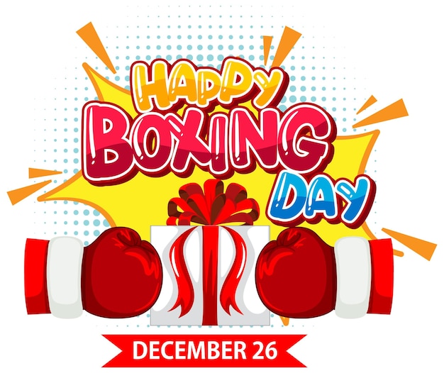 Free vector boxing day banner design