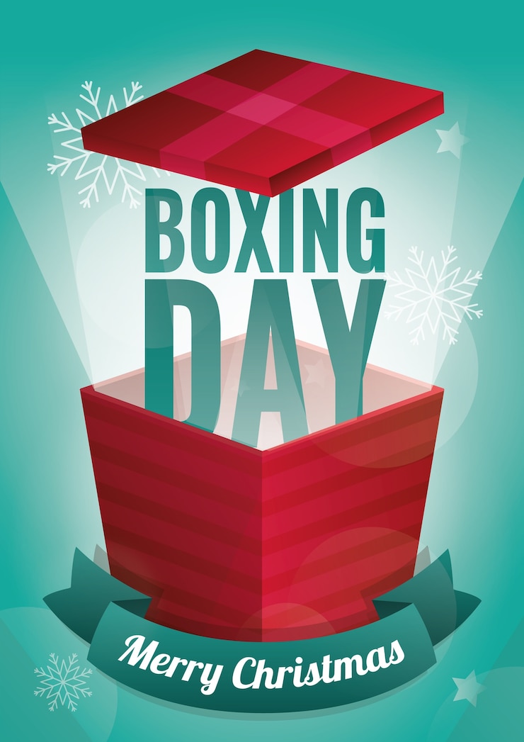 Free Vector boxing day card