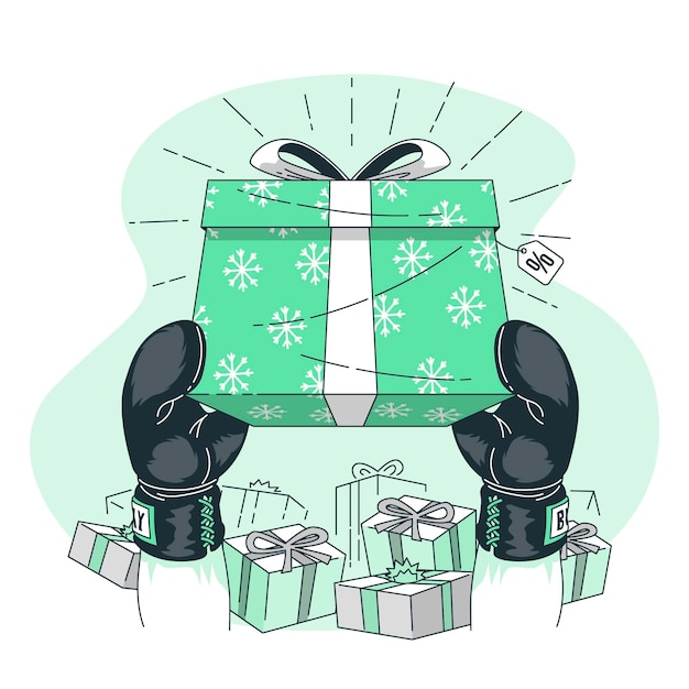 Free vector boxing day concept illustration