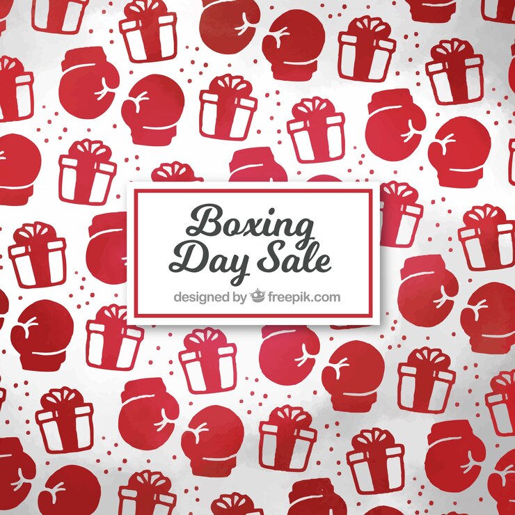 Free Vector boxing day discounts background