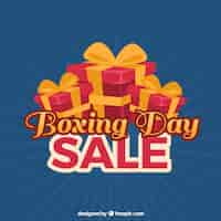 Free vector boxing day discounts background