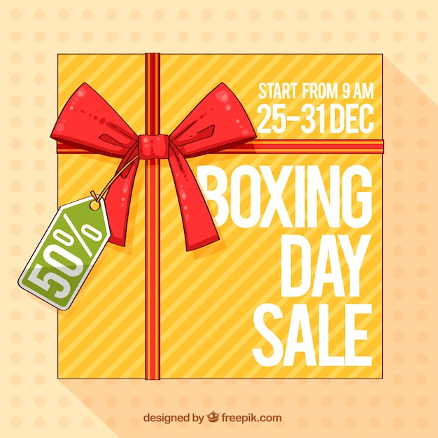 Free vector boxing day discounts background