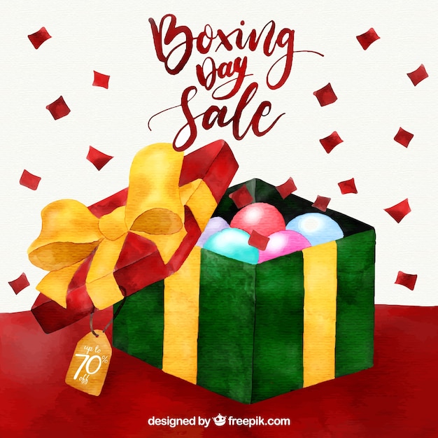 Boxing day discounts background