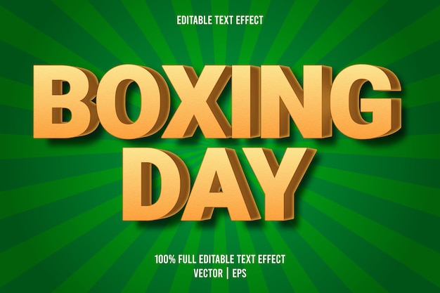Boxing day editable text effect comic style