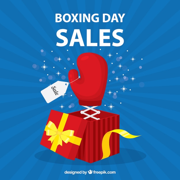 Boxing day gift box background