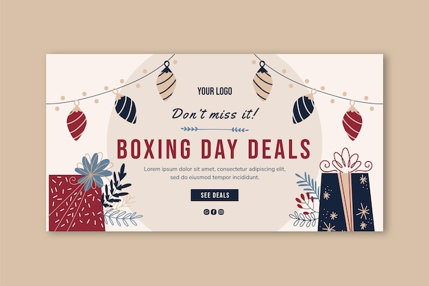 Boxing day landing page template