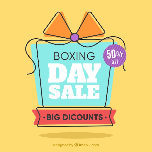 Free vector boxing day sale background