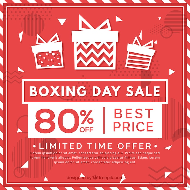 Free vector boxing day sale background