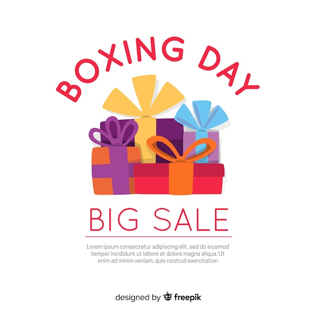 Free vector boxing day sale background