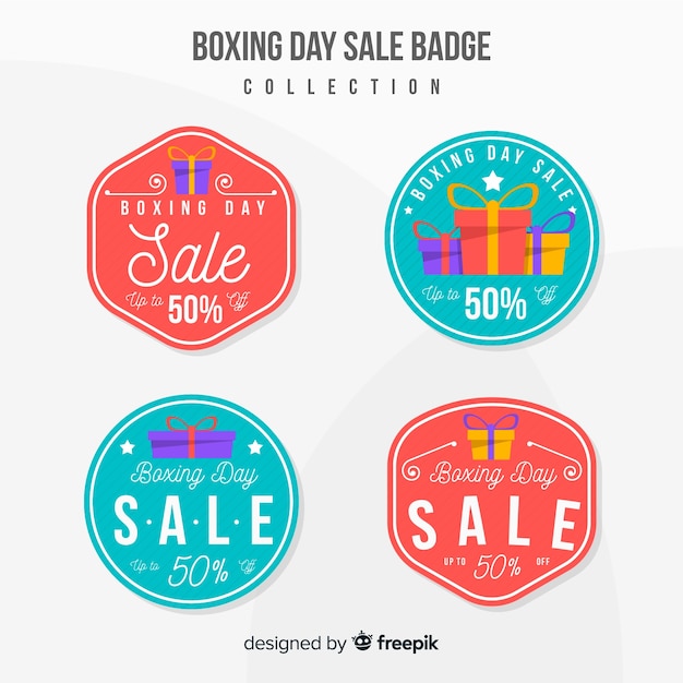 Boxing day sale badge collection
