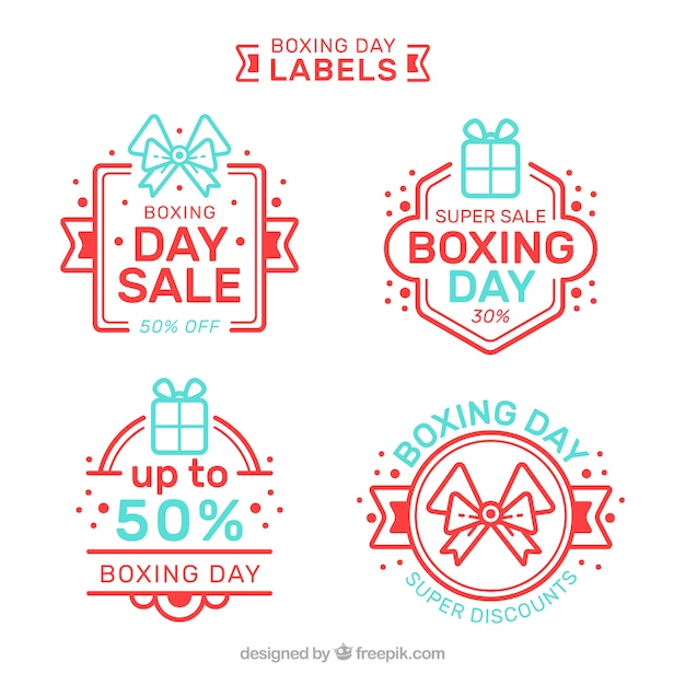 Free vector boxing day sale badge