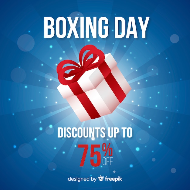 Free vector boxing day sale banner