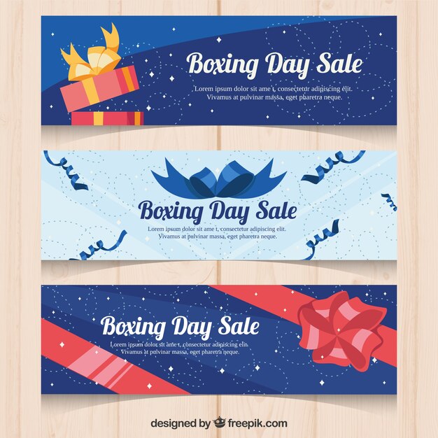 Boxing day sale banners