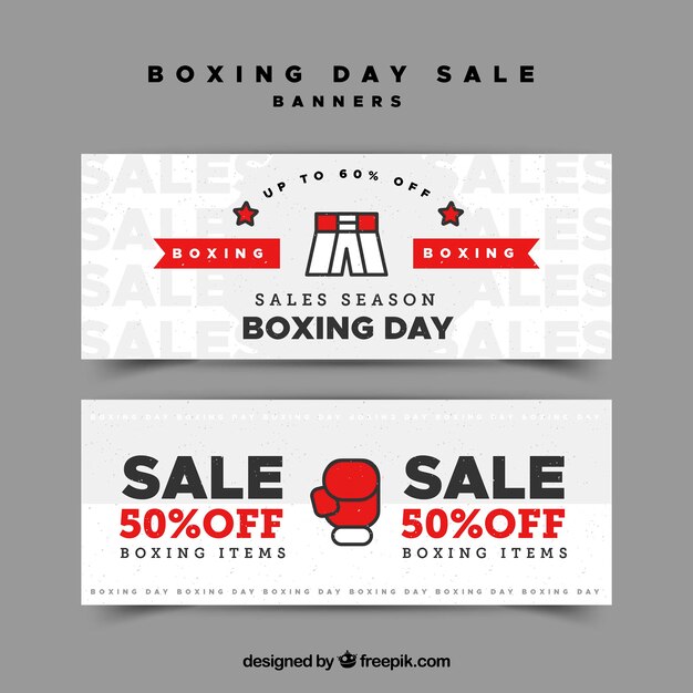 Boxing day sale banners
